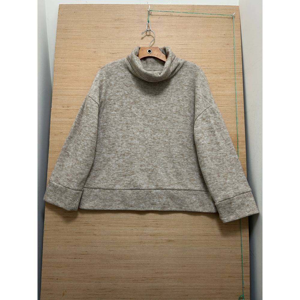 A New Day Womens Cowl‎ Neck Drop Shoulder Pullover Sweater Oatmeal Beige Large